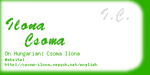 ilona csoma business card